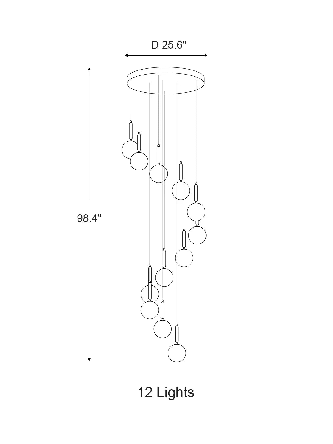 Extra Large Nordic Minimalist Long Pendant Light for Spiral Staircase/High - ceiling Room - cyranlamps