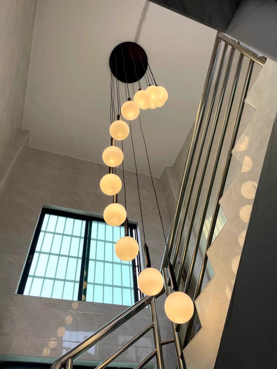 Extra Large Nordic Minimalist Long Pendant Light for Spiral Staircase/High - ceiling Room - cyranlamps
