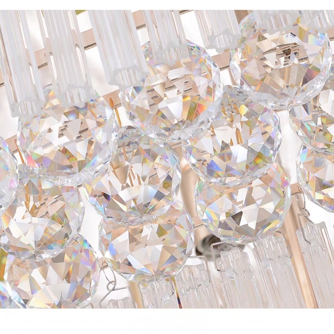 Extra Large Three Layers Round Luxury Flush Mounted Crystal Chandelier for Living Room - cyranlamps