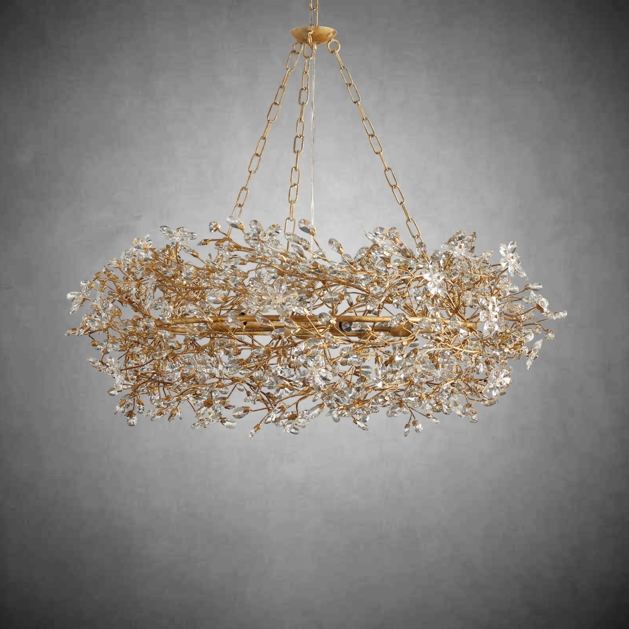 Fiore Crown Chandelier 39" 48" 60" - cyranlamps