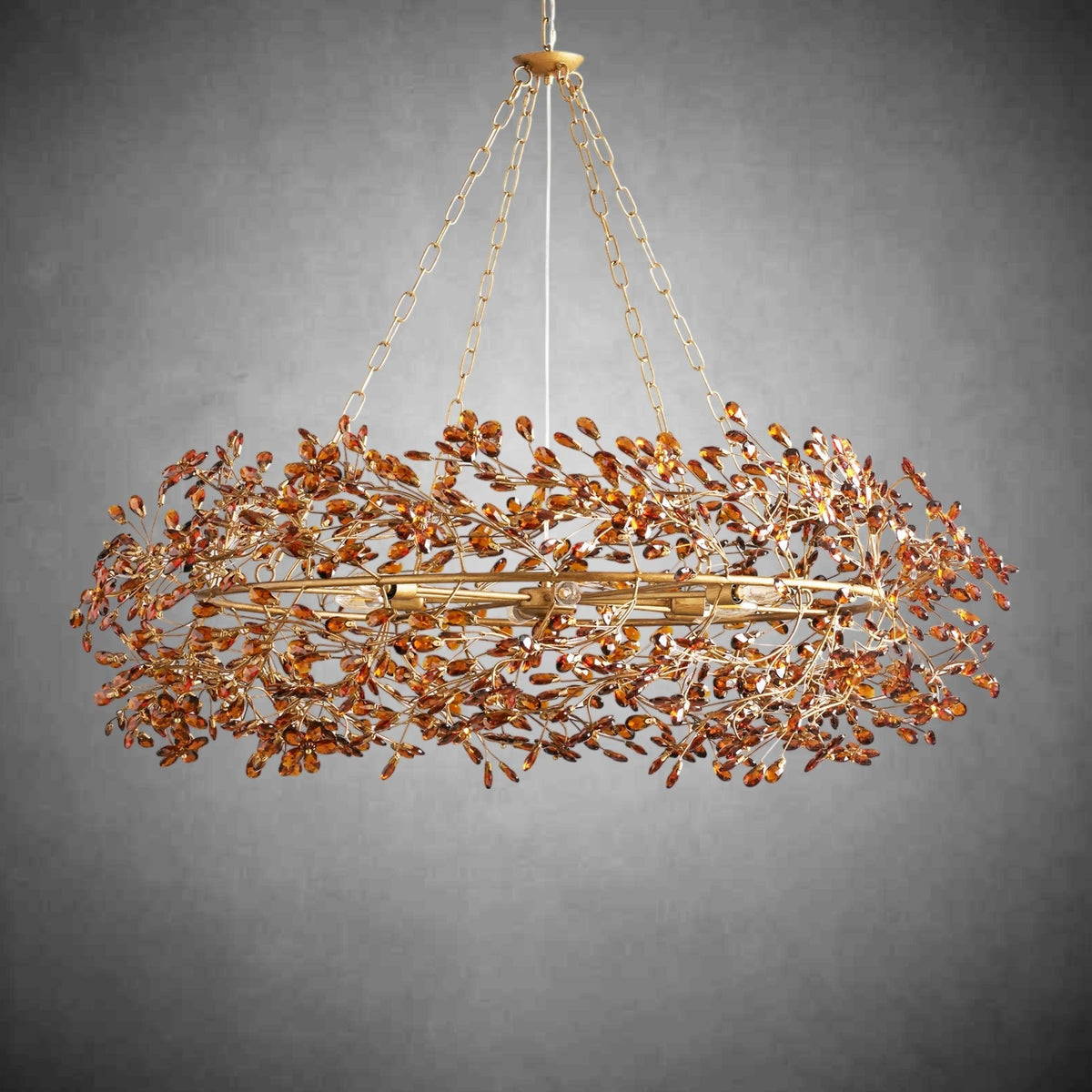 Fiore Crown Chandelier 39" 48" 60" - cyranlamps