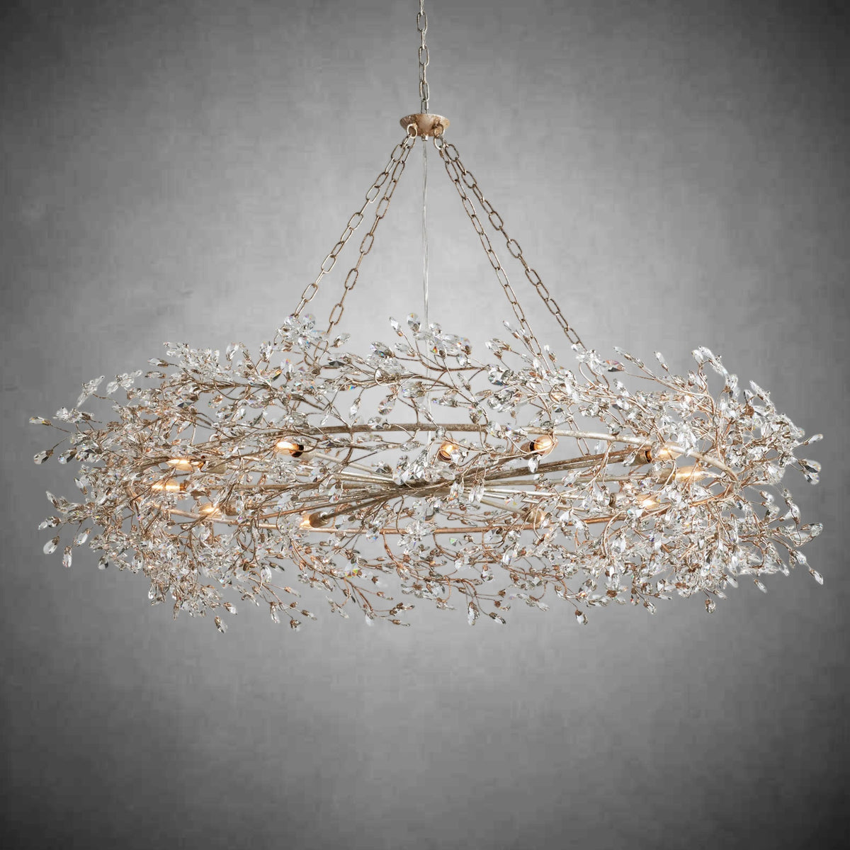 Fiore Crown Chandelier 39" 48" 60" - cyranlamps