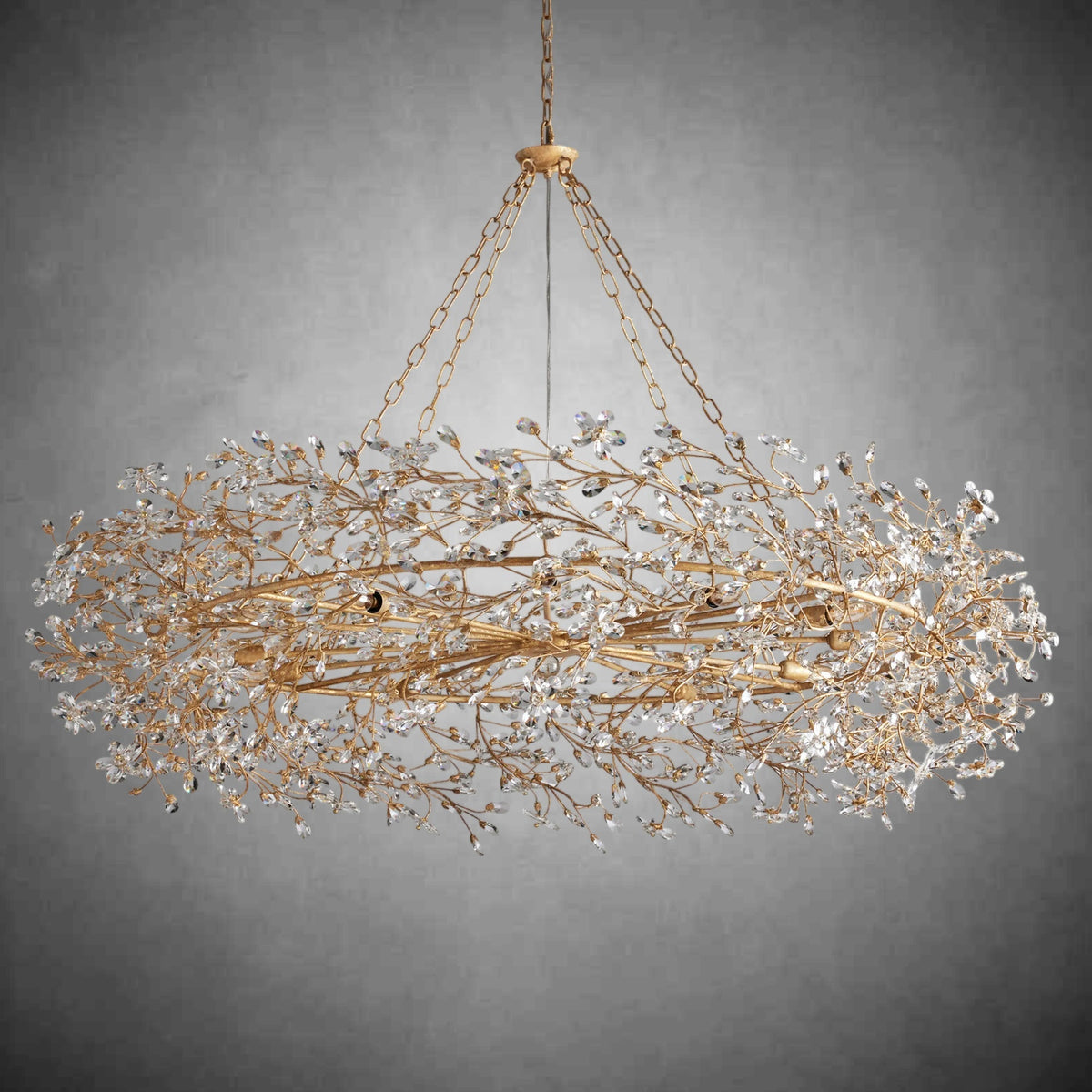 Fiore Crown Chandelier 39" 48" 60" - cyranlamps
