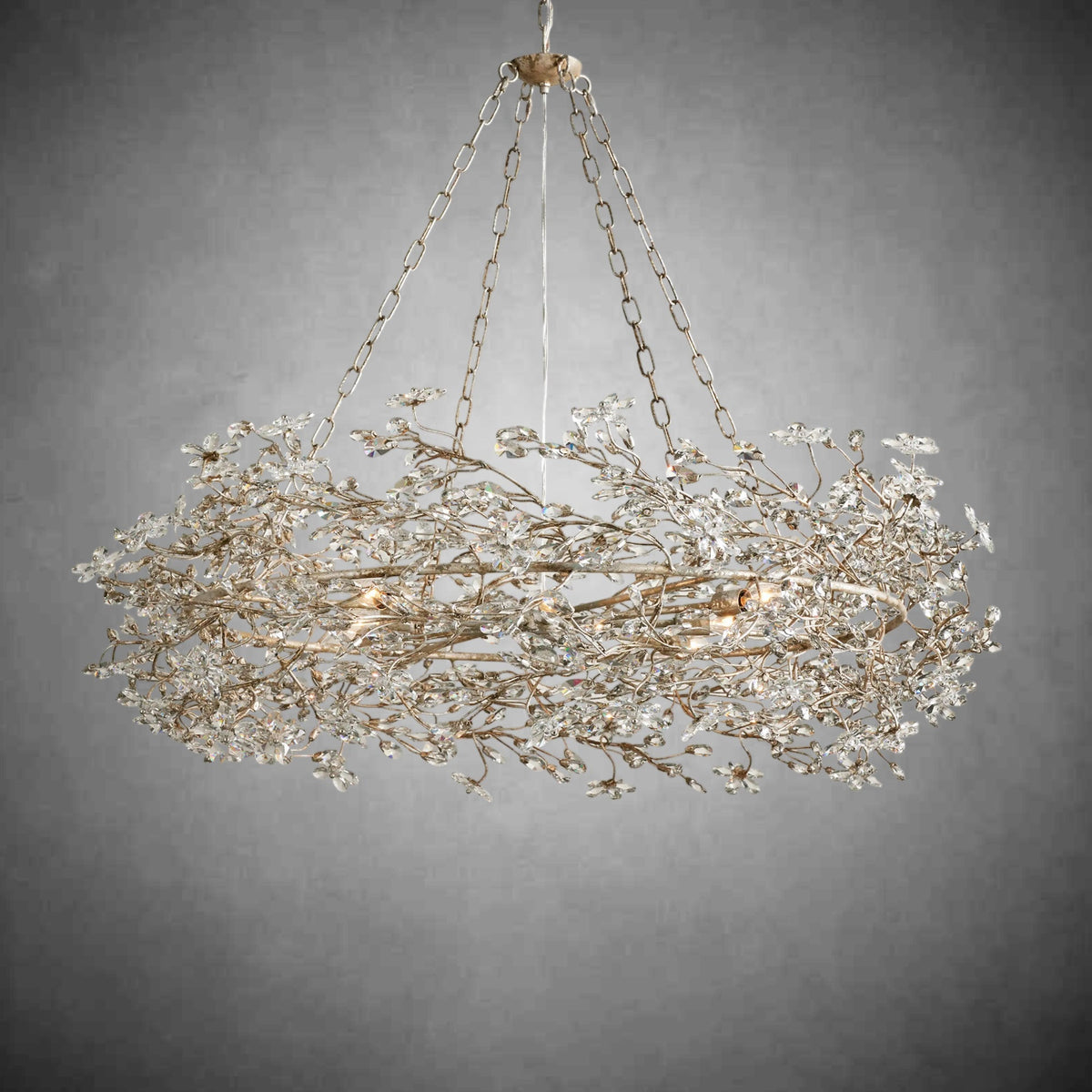 Fiore Crown Chandelier 39" 48" 60" - cyranlighting
