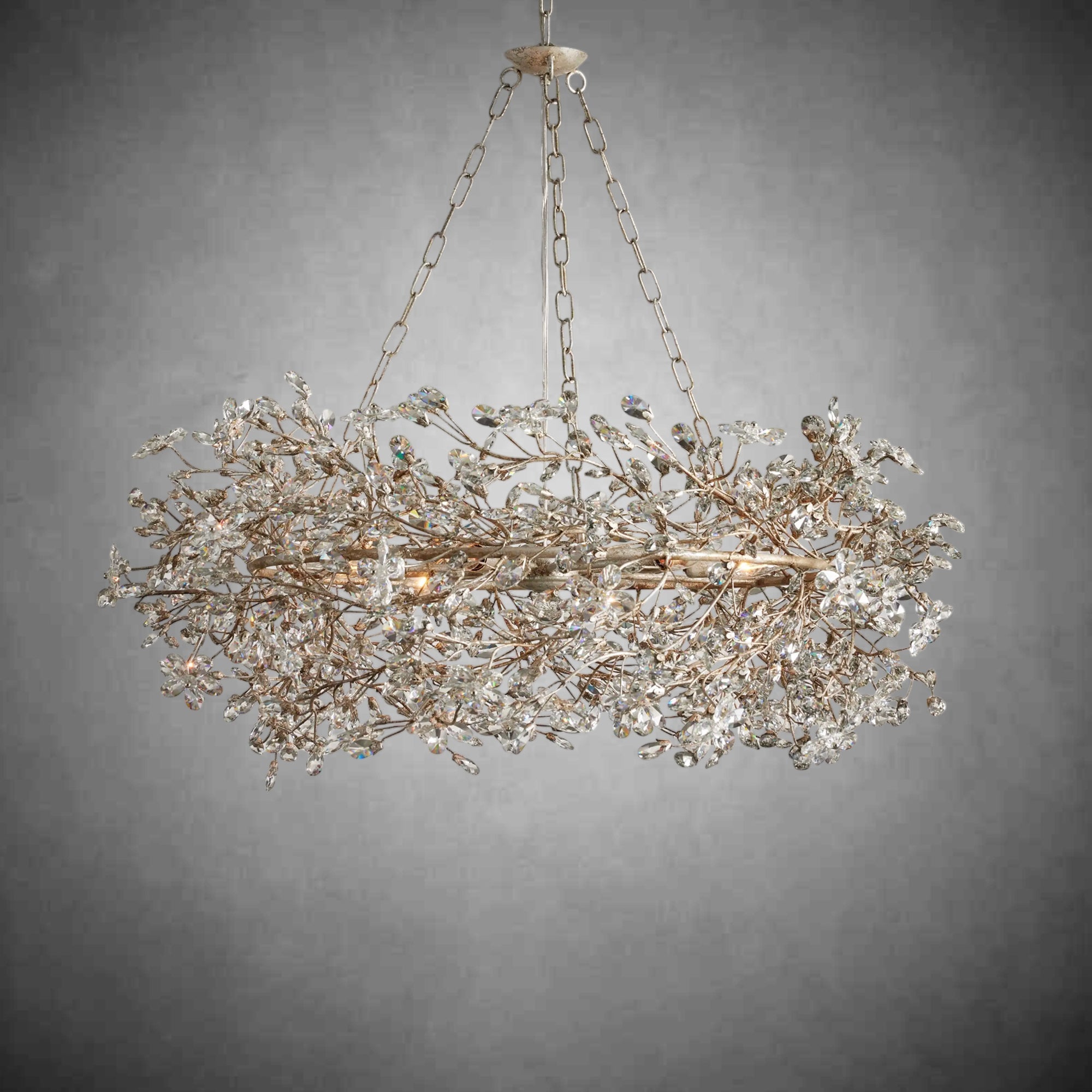 Fiore Crown Chandelier 39" 48" 60" - cyranlamps