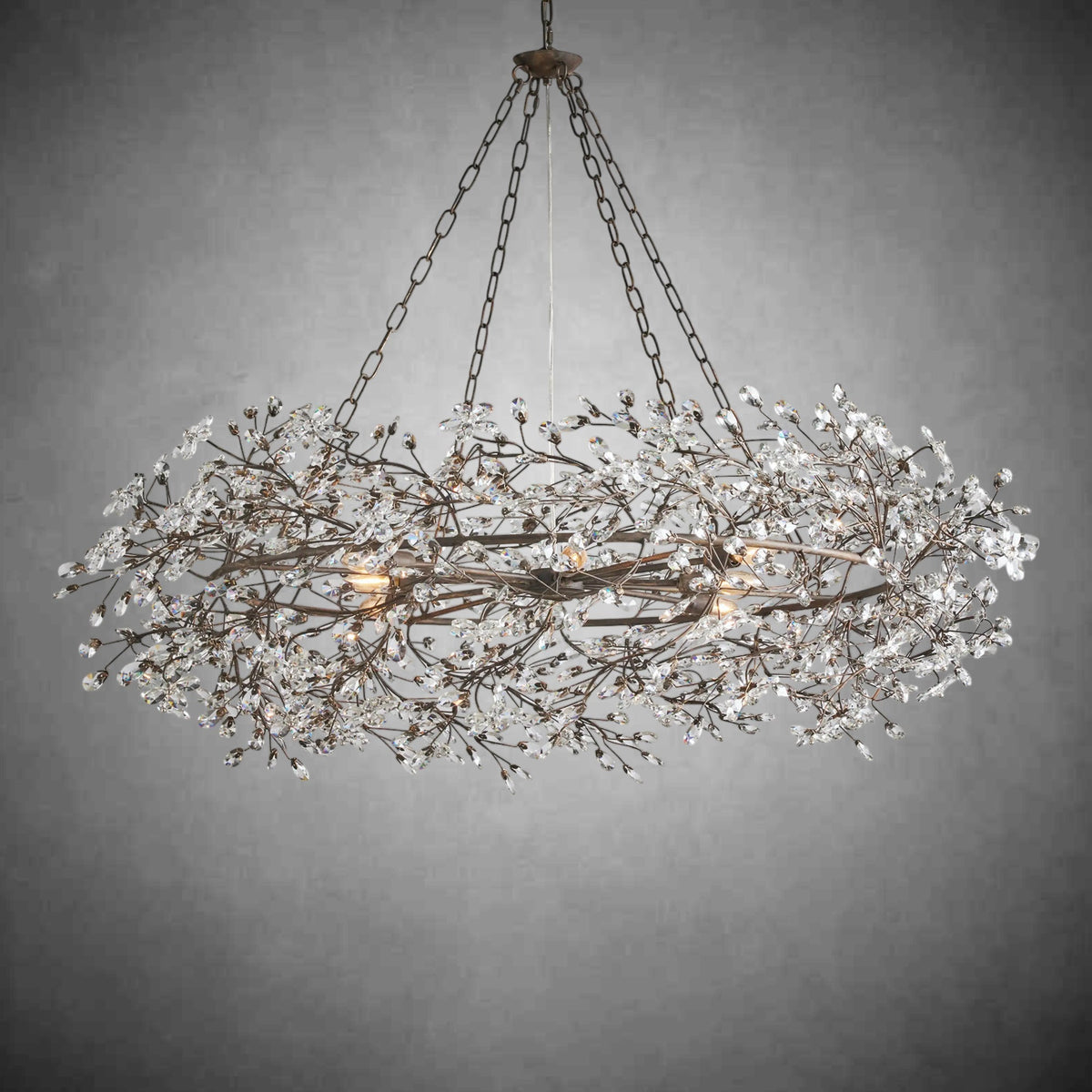 Fiore Crown Chandelier 39" 48" 60" - cyranlamps