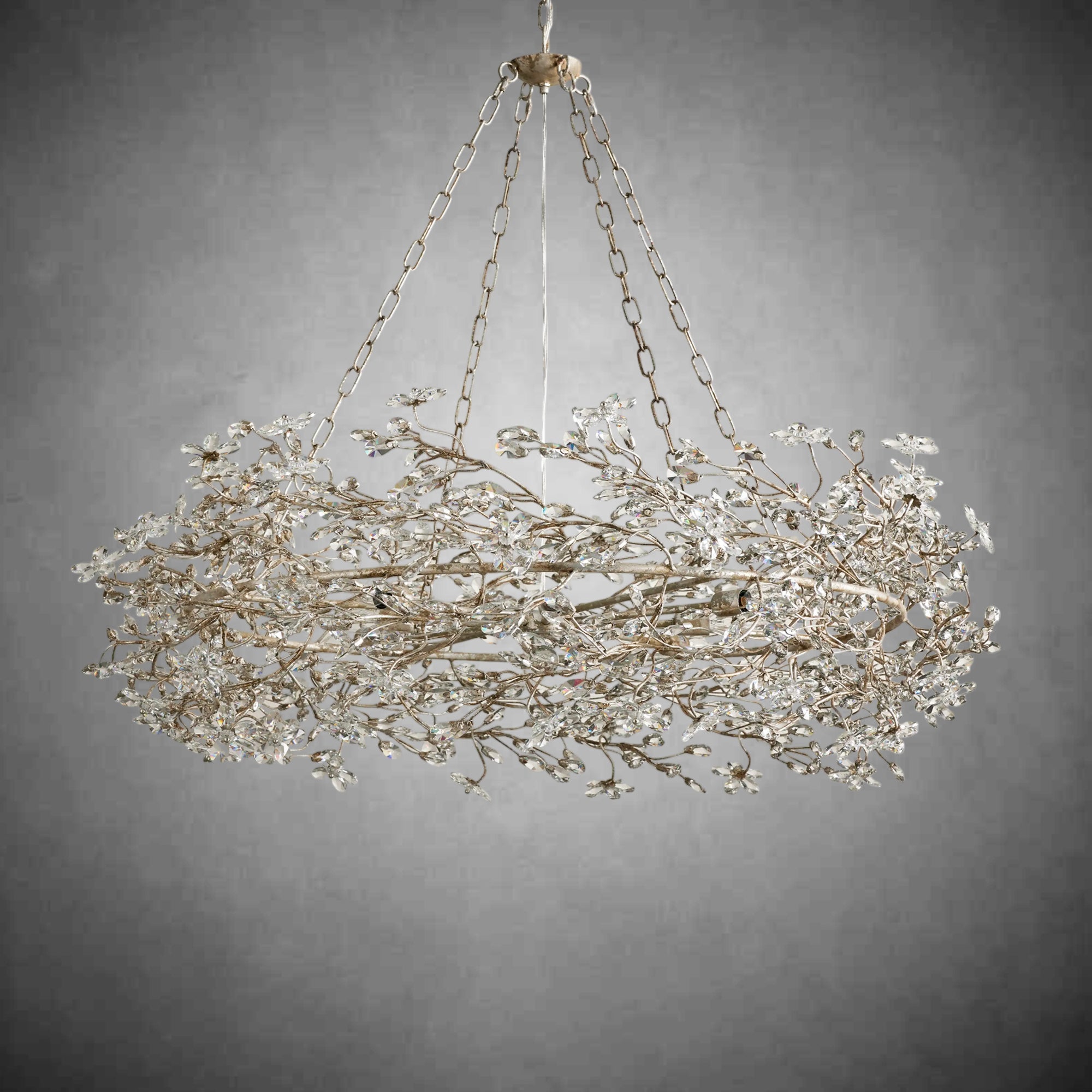 Fiore Crown Chandelier 39" 48" 60" - cyranlamps