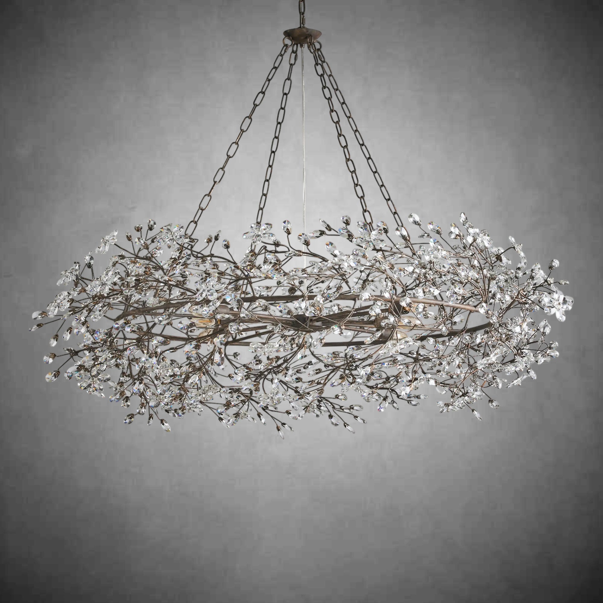 Fiore Crown Chandelier 39" 48" 60" - cyranlamps