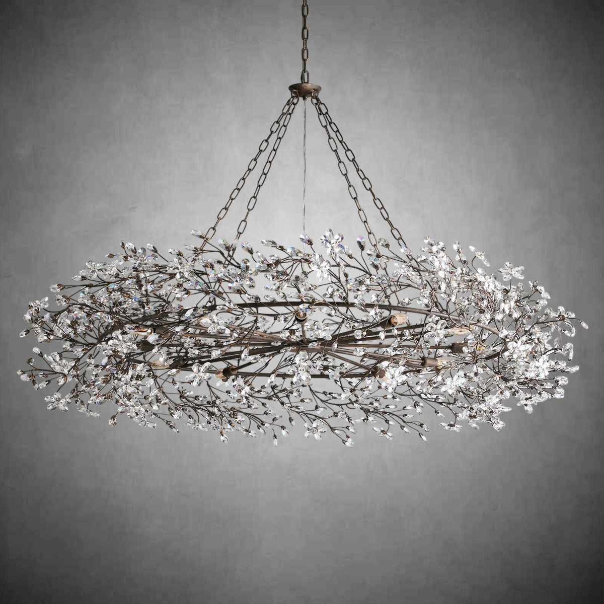 Fiore Crown Chandelier 39" 48" 60" - cyranlighting