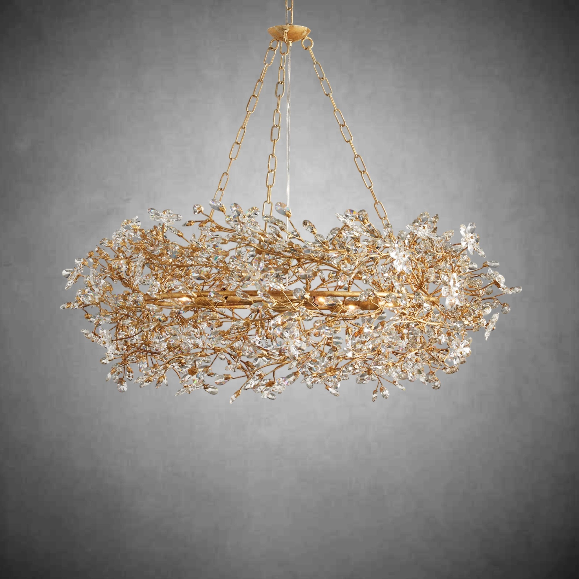 Fiore Crown Chandelier 39" 48" 60" - cyranlamps