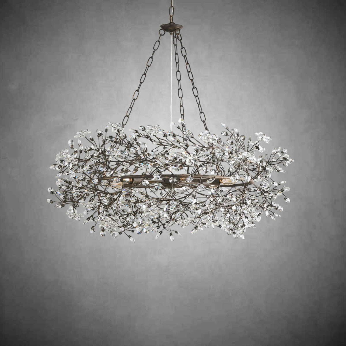 Fiore Crown Chandelier 39" 48" 60" - cyranlamps