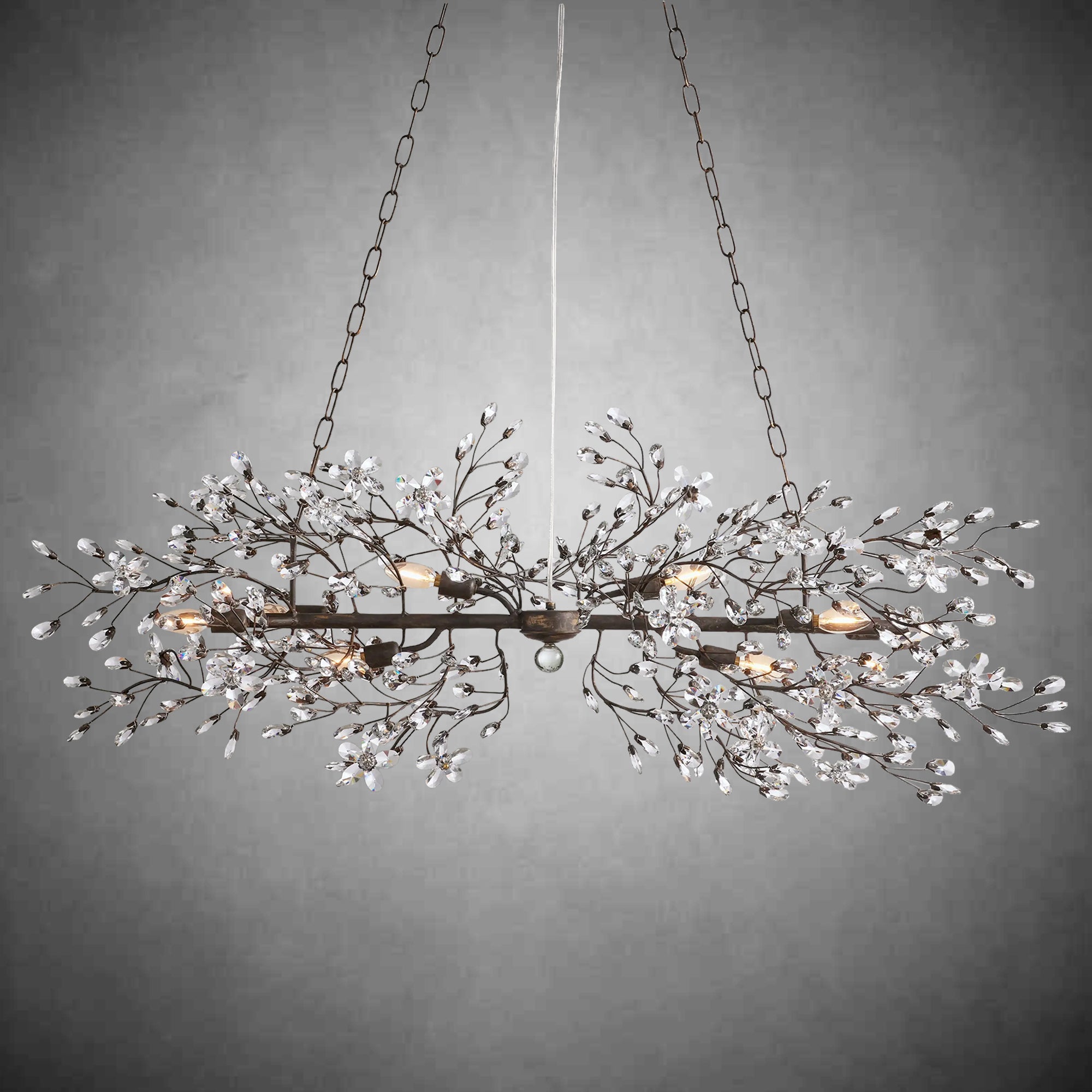 Fiore Linear Chandelier 43" 51" 68"W - cyranlamps