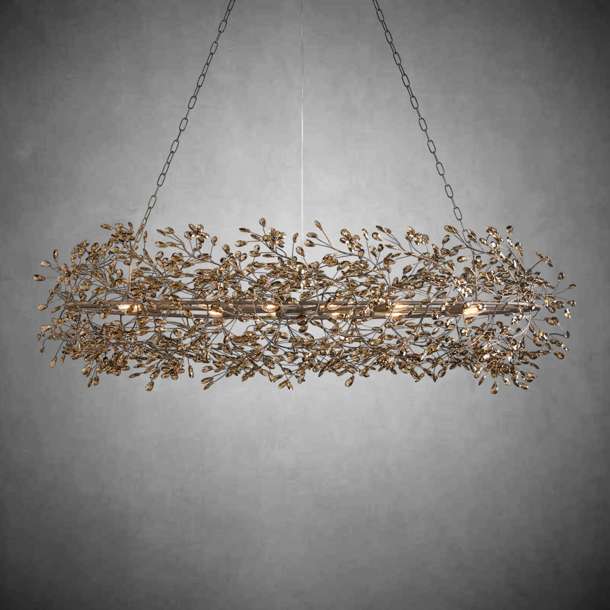 Fiore Oval Chandelier 62'' 74'' - cyranlamps