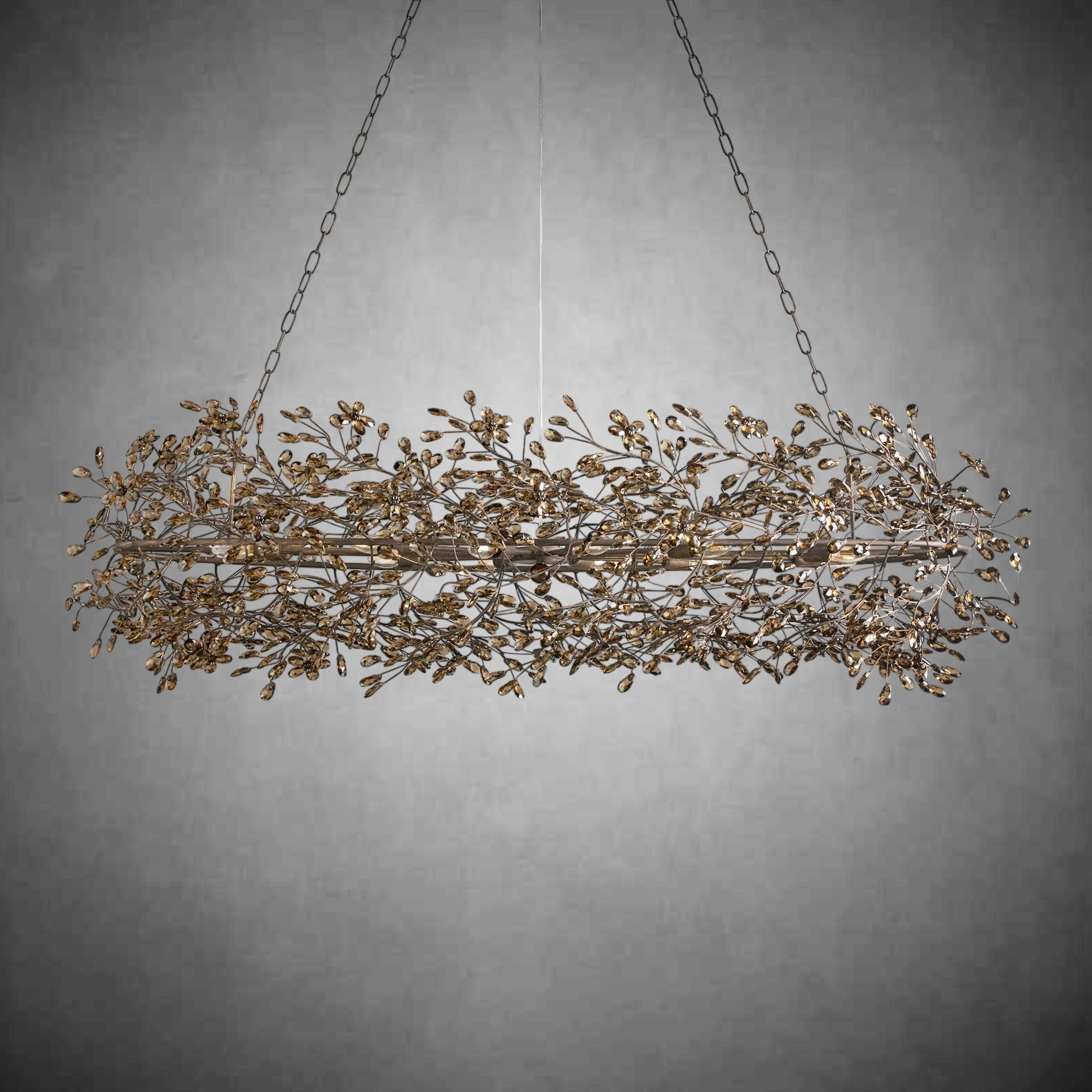 Fiore Oval Chandelier 62'' 74'' - cyranlamps