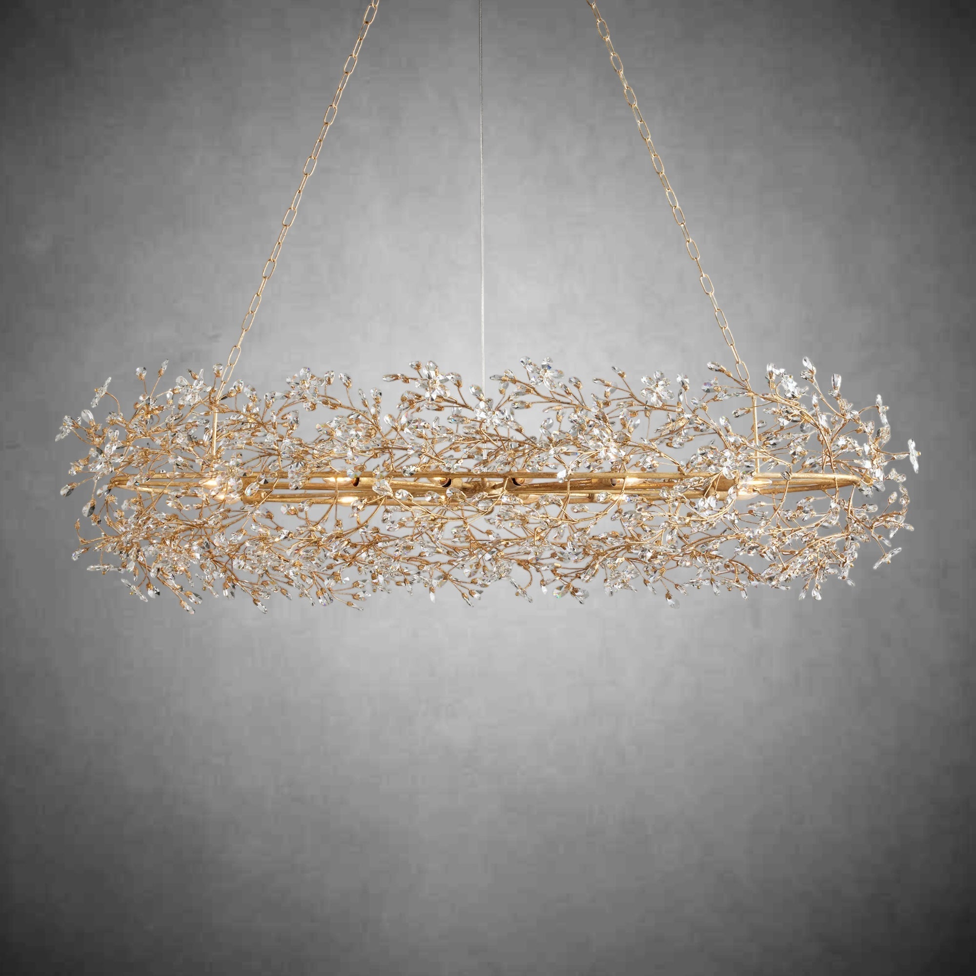 Fiore Oval Chandelier 62'' 74'' - cyranlamps