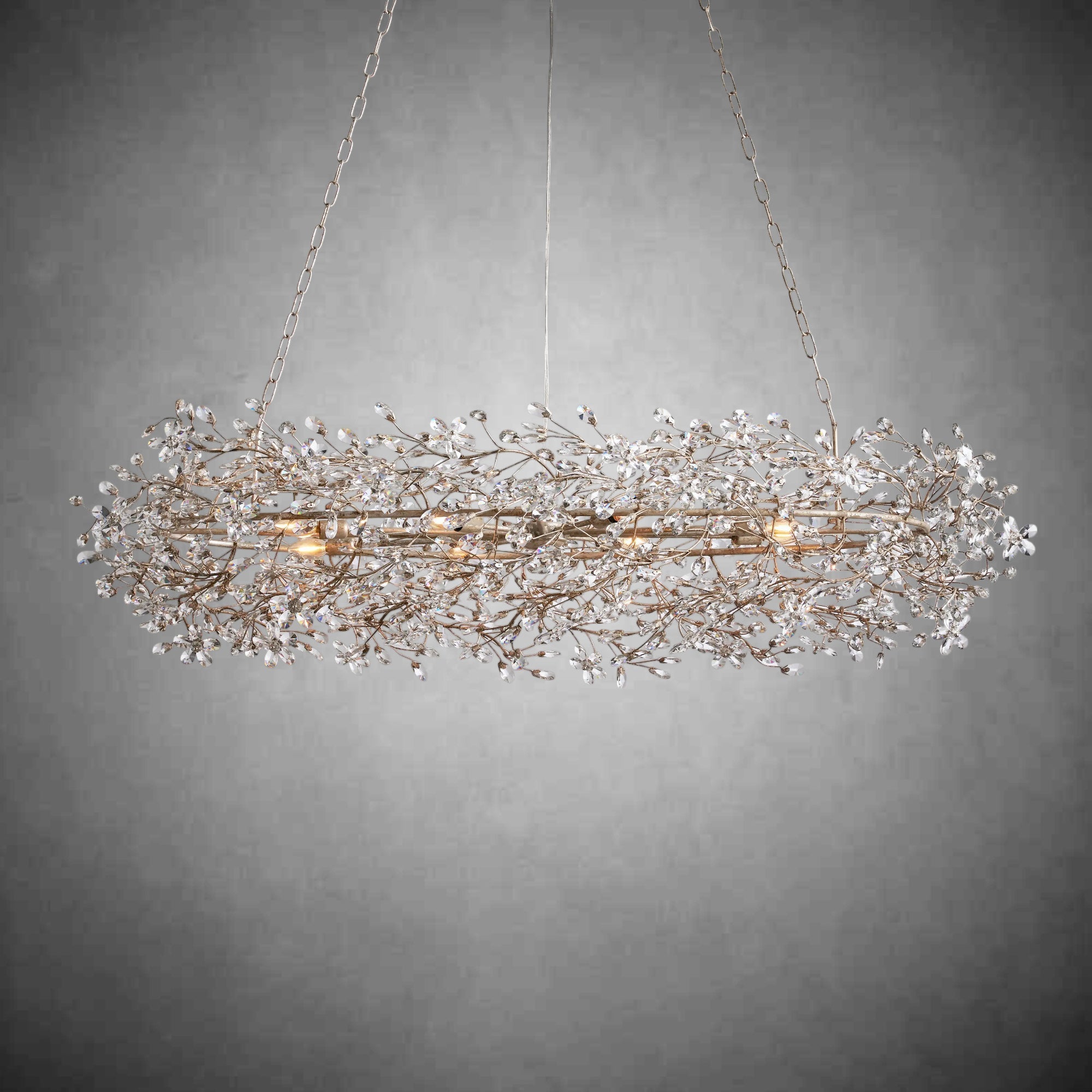 Fiore Oval Chandelier 62'' 74'' - cyranlamps