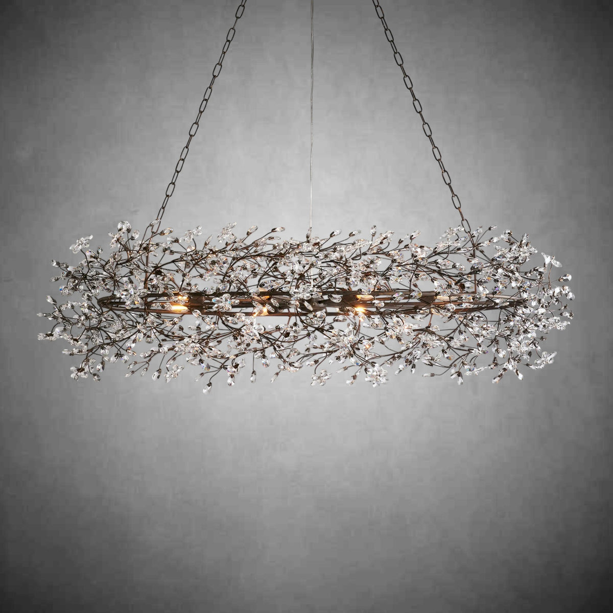 Fiore Oval Chandelier 62'' 74'' - cyranlamps