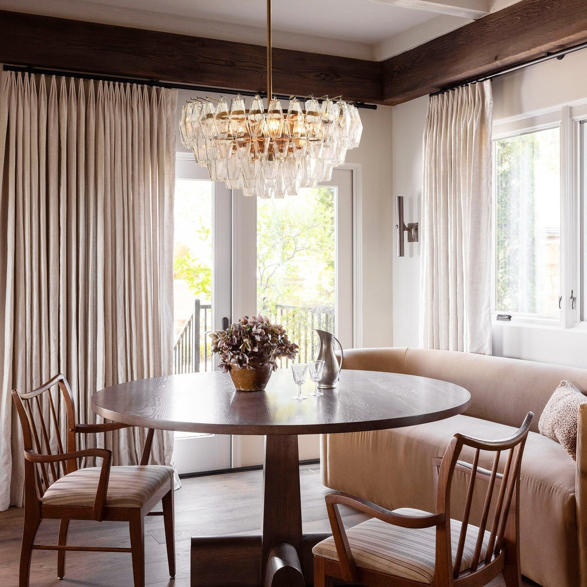 Florence Glass Round Chandelier - Cyran Lamps