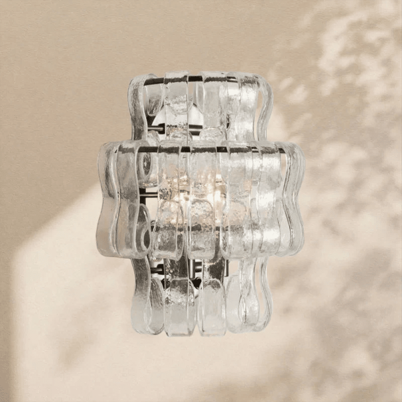 Ghiaccio Glass Wall Sconce 12" - Cyran Lamps
