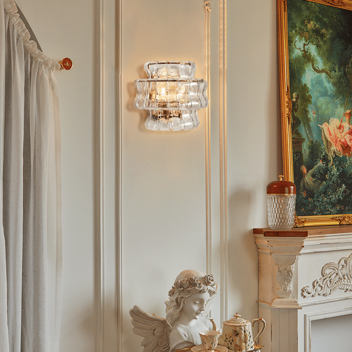 Ghiaccio Glass Wall Sconce - cyranlamps