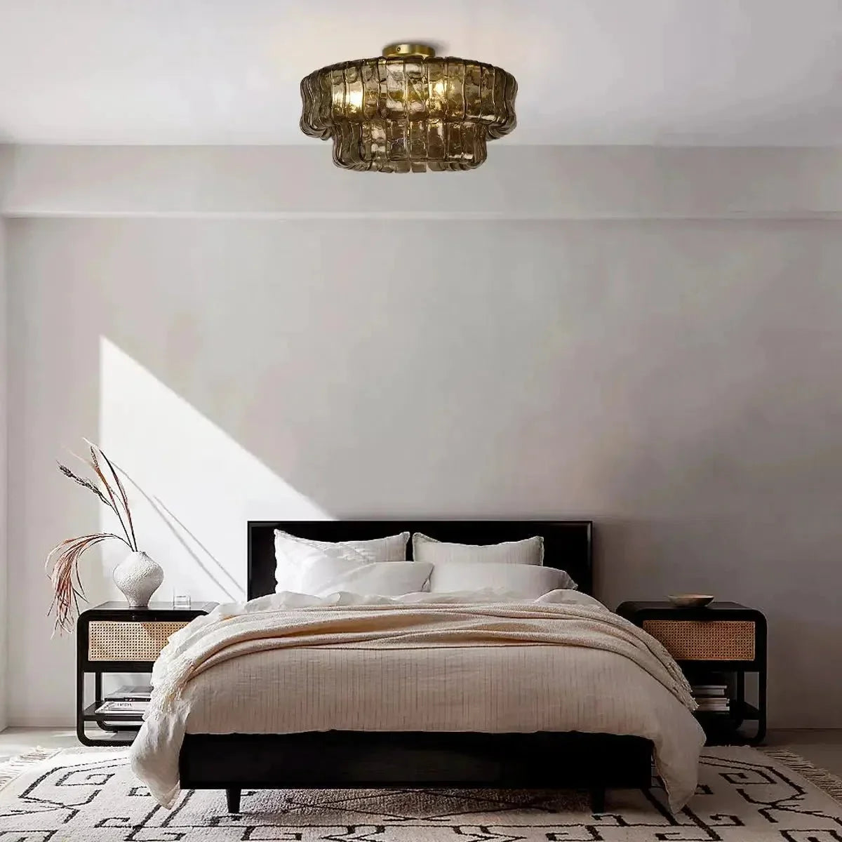 Ghiaccio Modern Glass Flushmount - cyranlamps