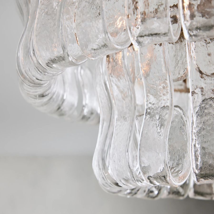 Ghiaccio Modern Glass Flushmount - cyranlamps