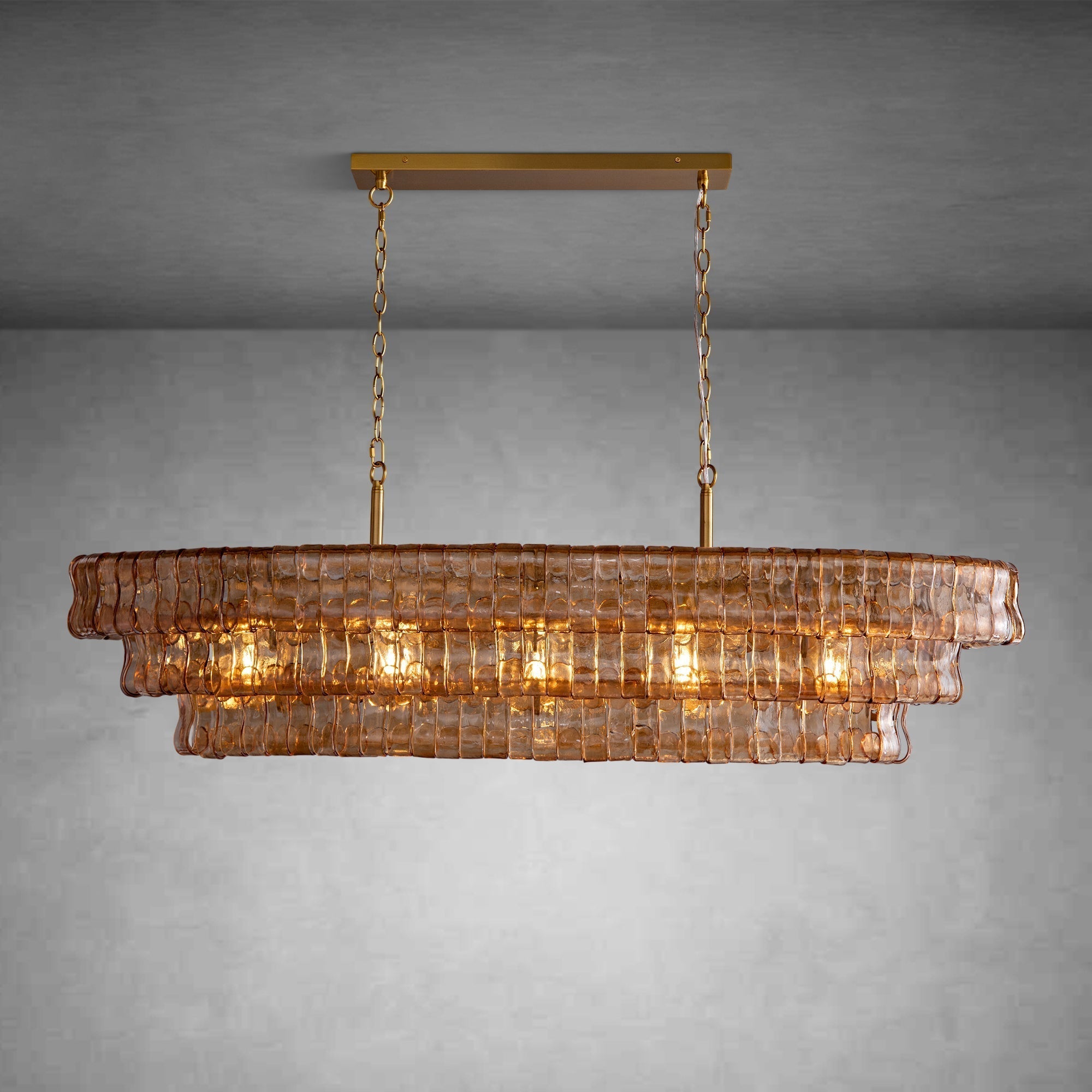 Ghiaccio Oval Chandelier 54"W/65"W - Merlinlamps