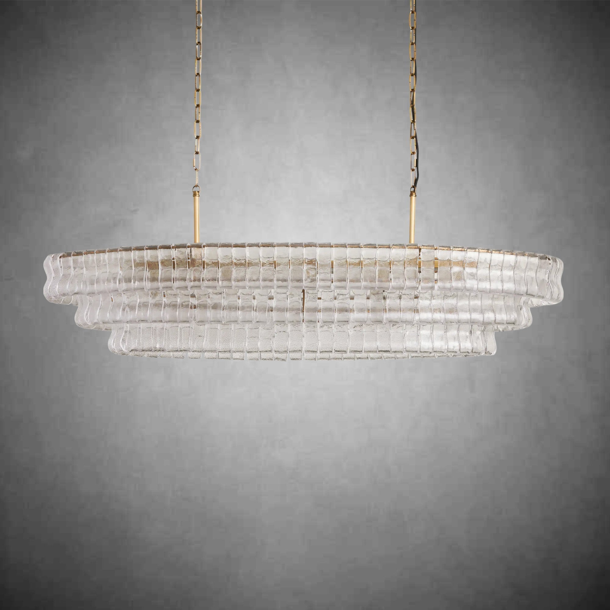 Ghiaccio Oval Chandelier 54"W/65"W - Merlinlamps