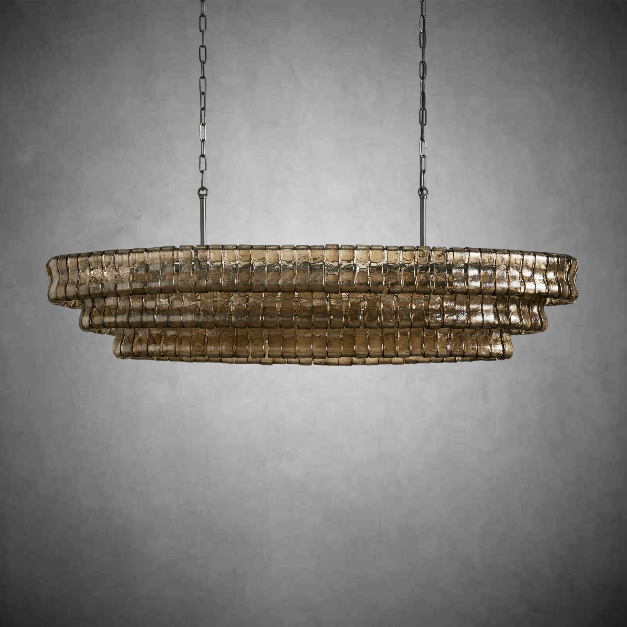 Ghiaccio Oval Chandelier 54"W/65"W - Merlinlamps