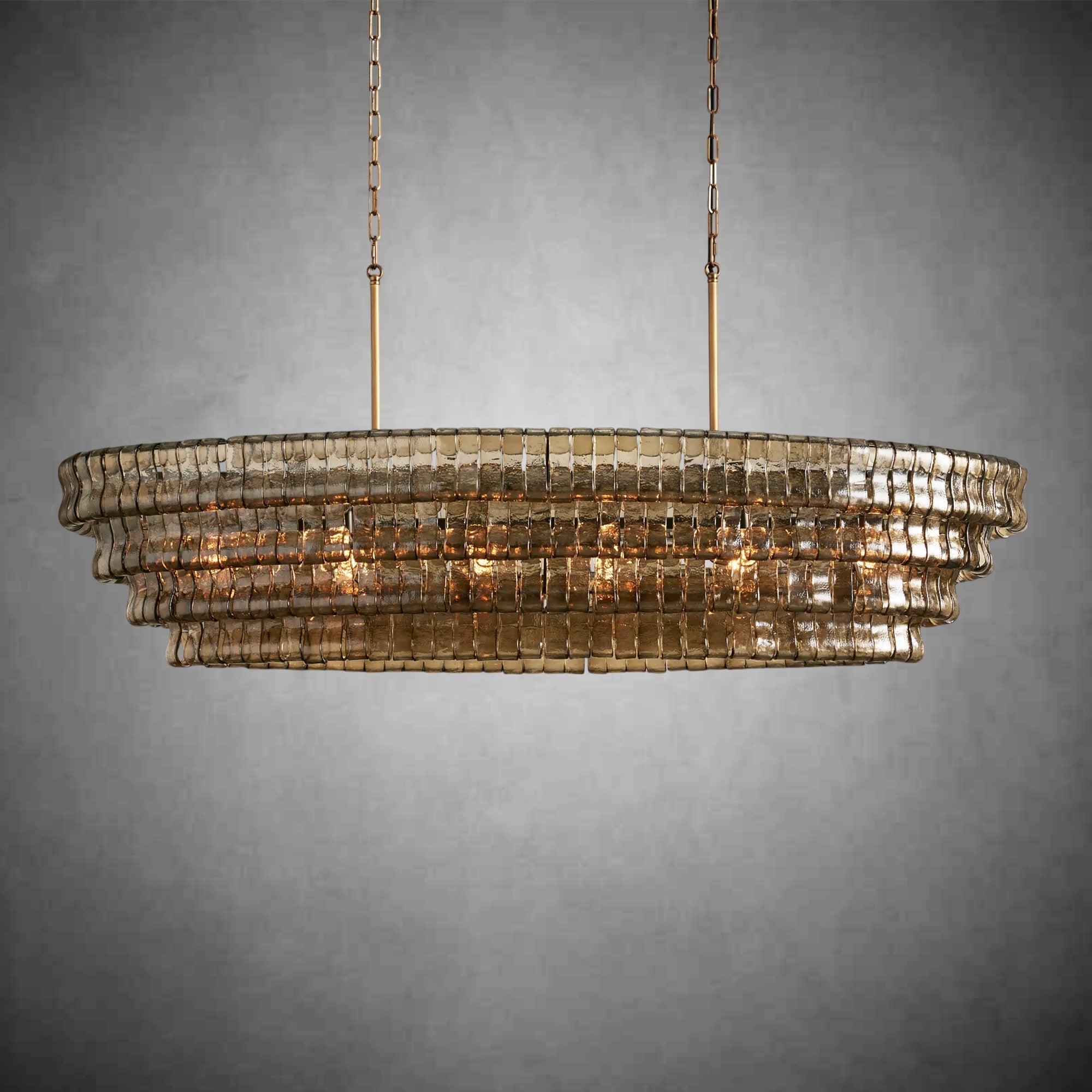 Ghiaccio Oval Chandelier 54"W/65"W - Merlinlamps