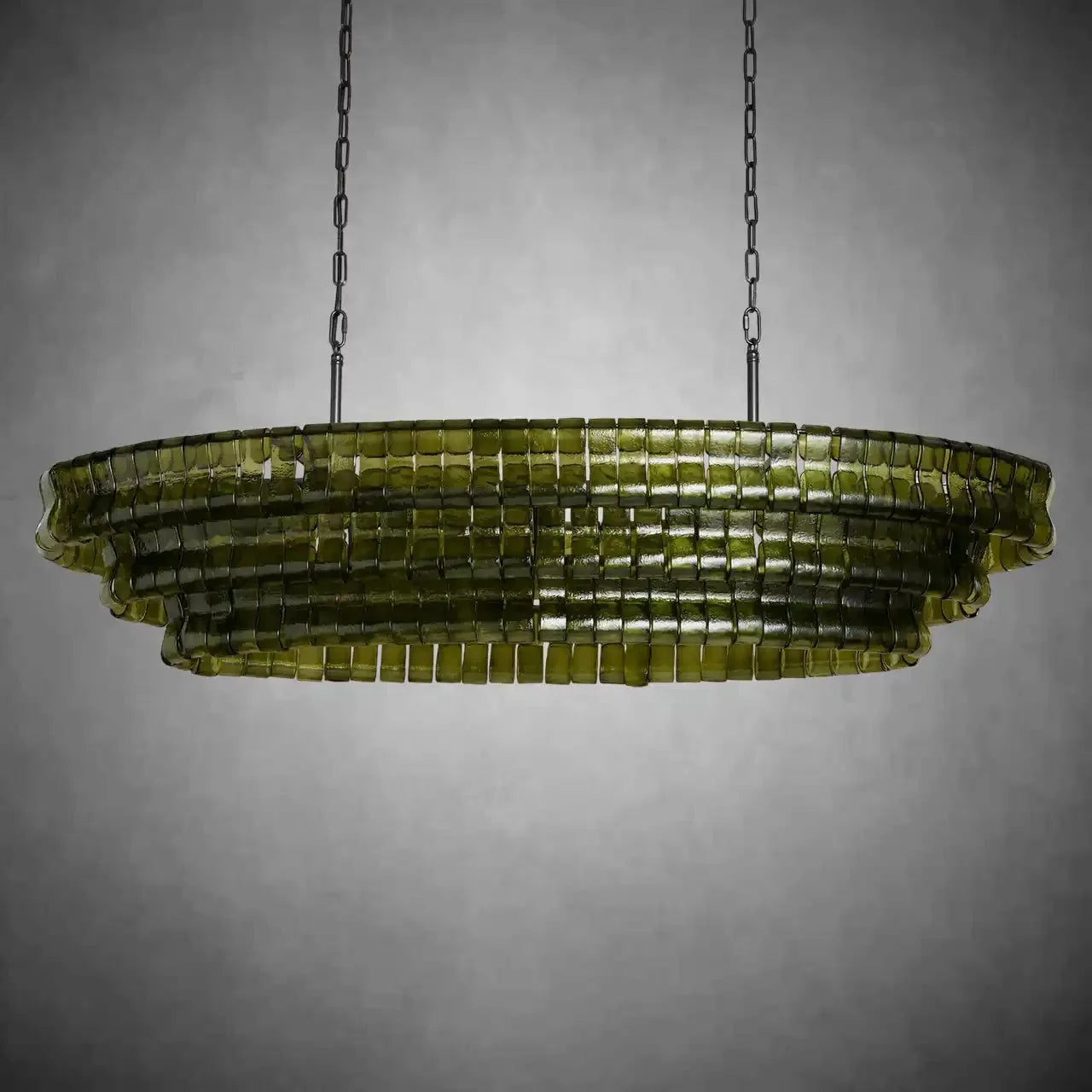 Ghiaccio Oval Chandelier 54"W/65"W - Merlinlamps