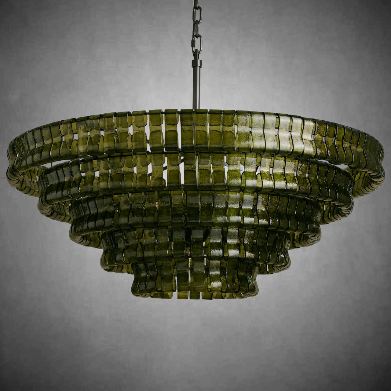 Ghiaccio Round Glass Chandelier - cyranlamps