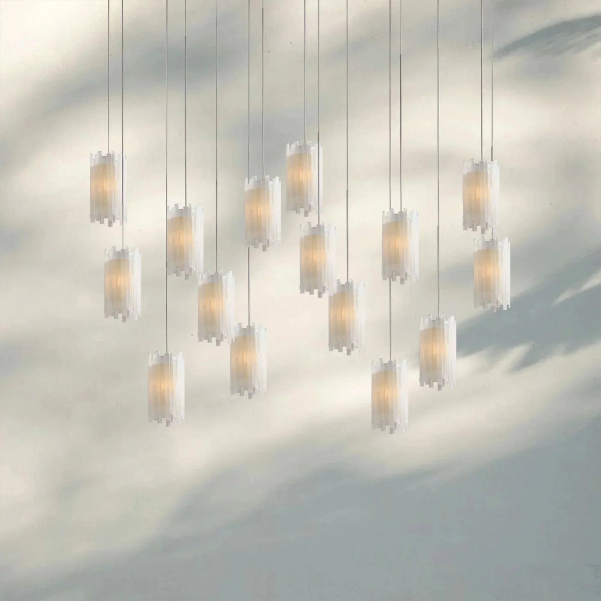 Giana Rectangular Chandelier 15/30 - Light - cyranlamps