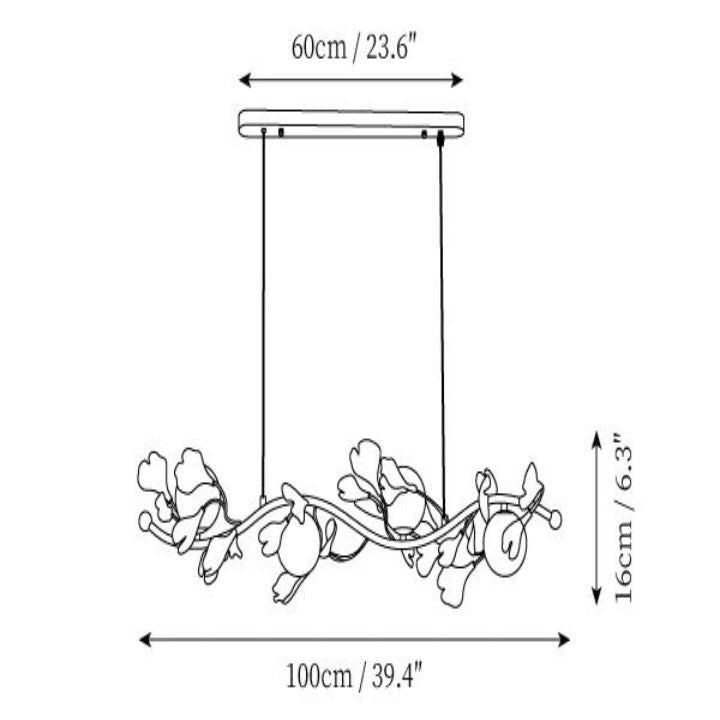 Gingko Glass Chandelier - cyranlighting
