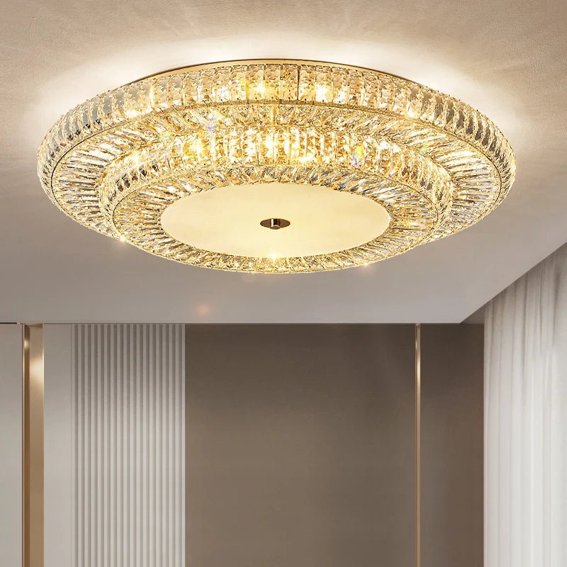 Gio Crystal Flush Mount Chandelier - cyranlamps