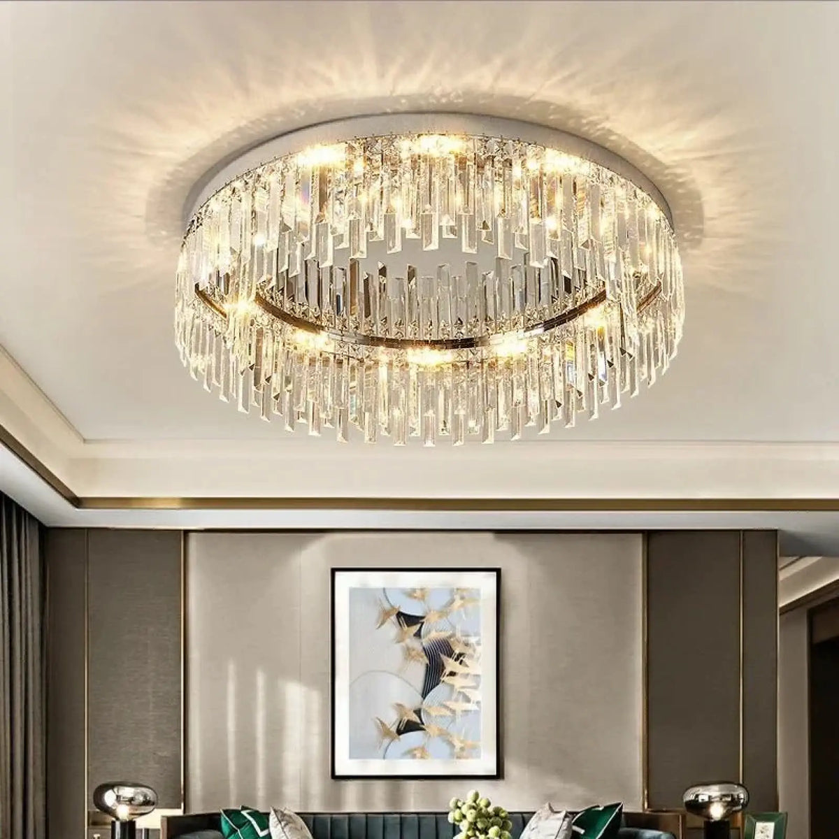 Gio Flush Mount Chandelier - cyranlighting