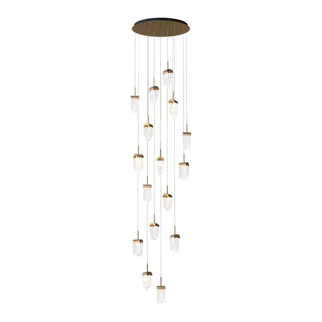 Gold Staircase Chandelier Modern Creative Luxury Ceiling Light - Cyran Lamps