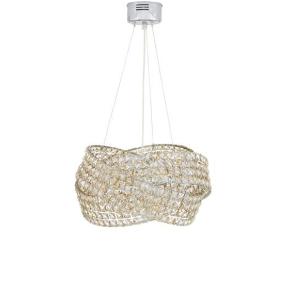 New Crystal Chandelier with Chrome Iron Frame