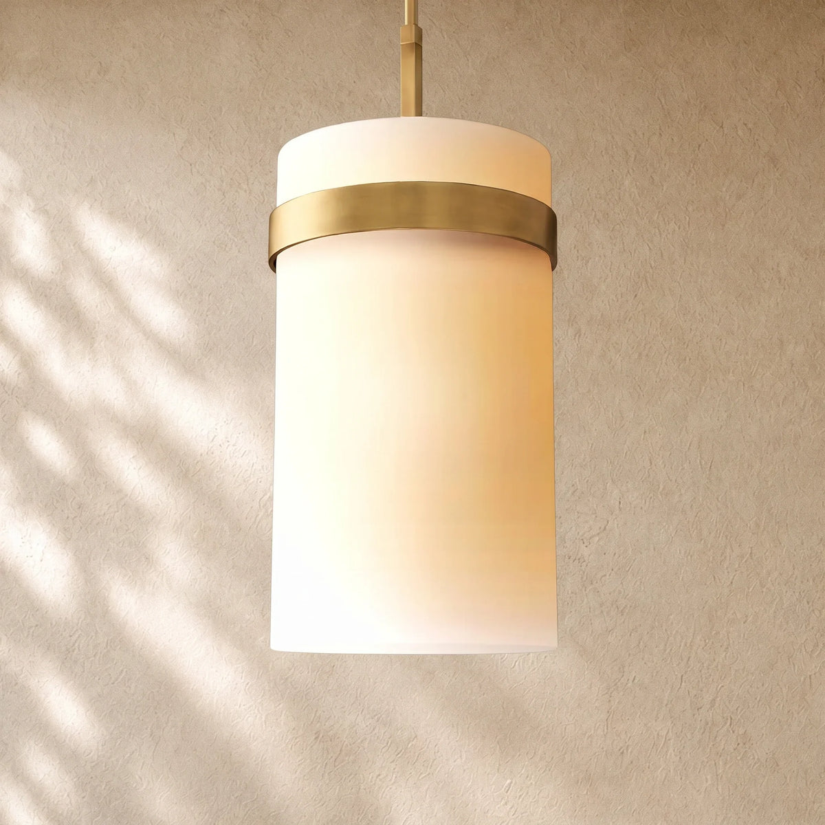 Ravella Milk Glass Cord Pendant
