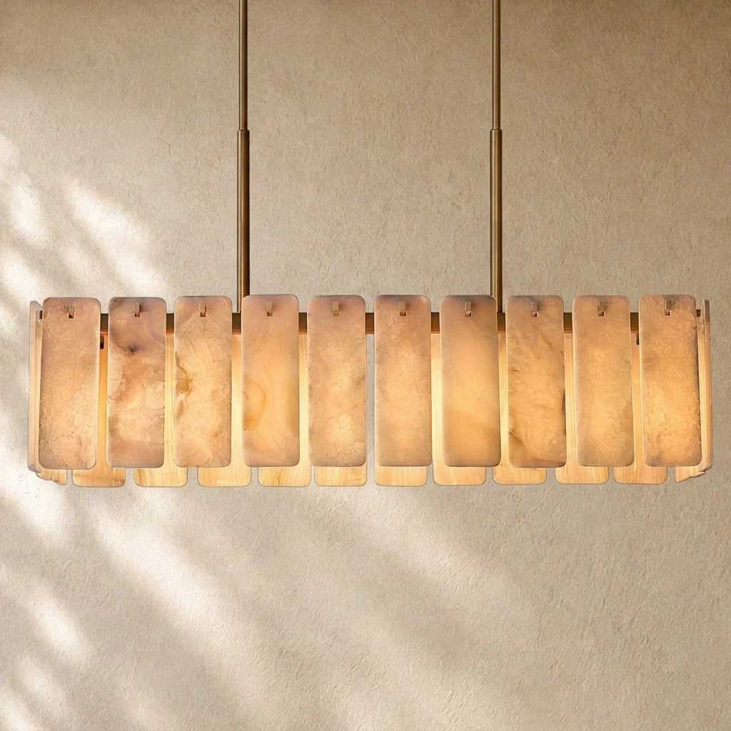 Calametta Onyx Rectangular Chandelier, Chandelier for Dining Room