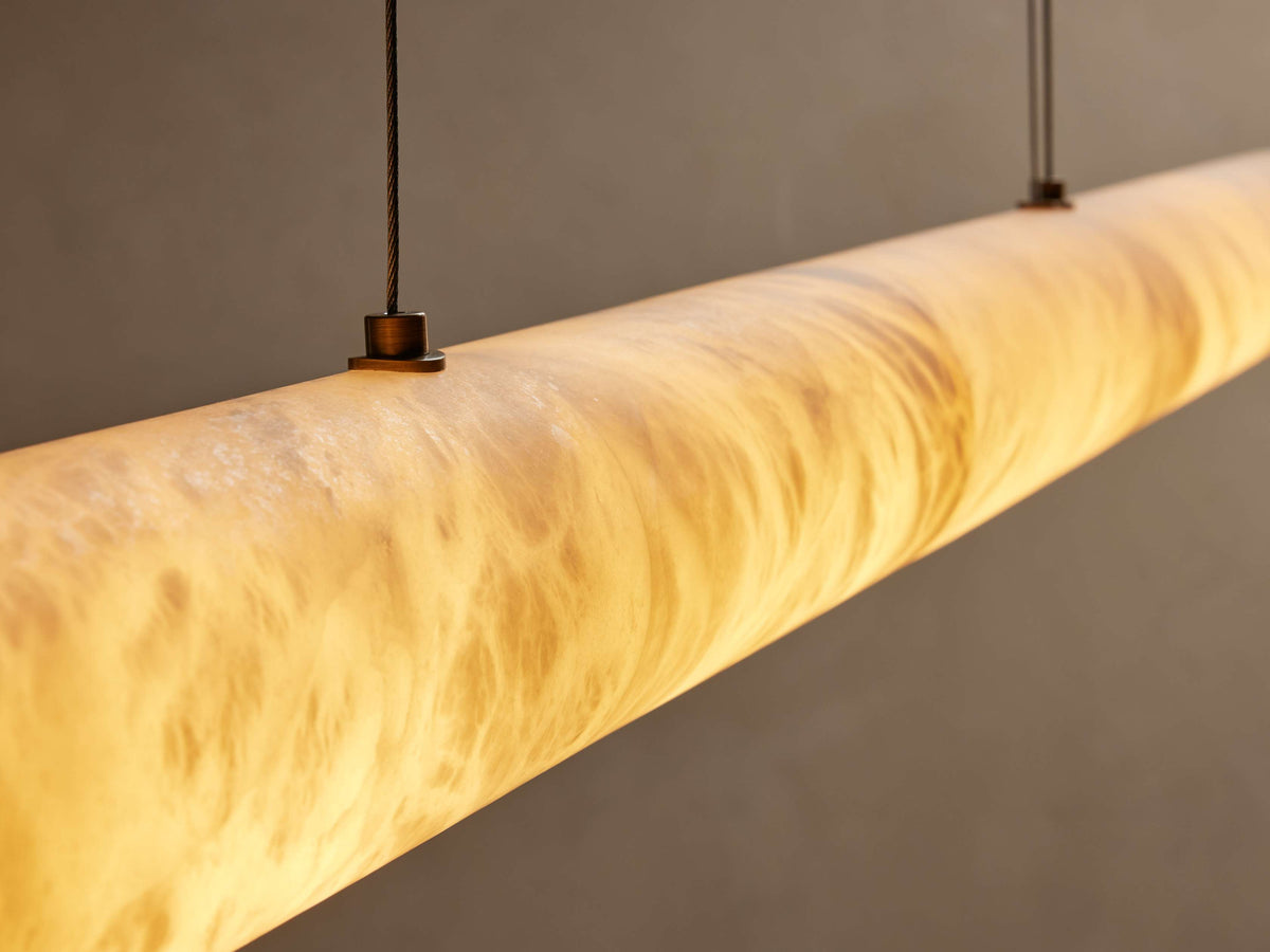 Halima Alabaster Linear Chandelier - Cyran Lamps