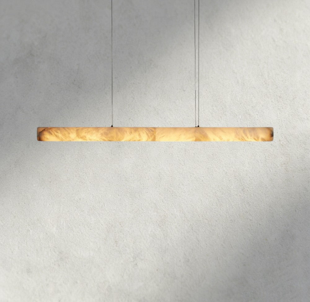 Halima Linear Alabaster Chandelier - cyranlamps