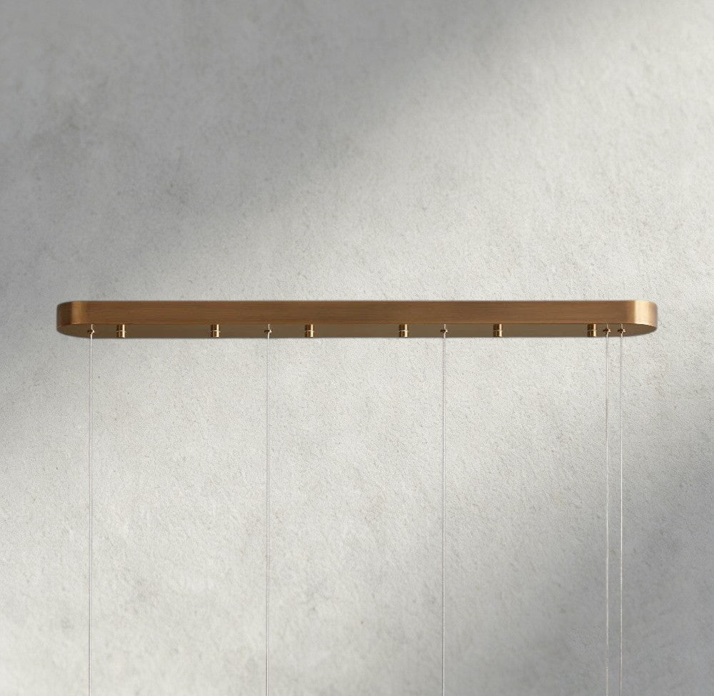 Halima Linear Alabaster Chandelier - cyranlamps