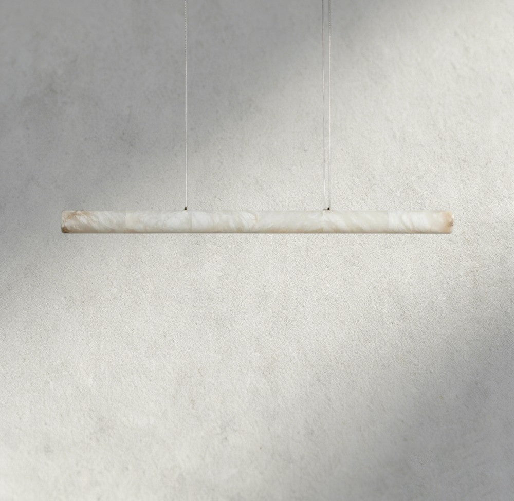 Halima Linear Alabaster Chandelier - cyranlamps