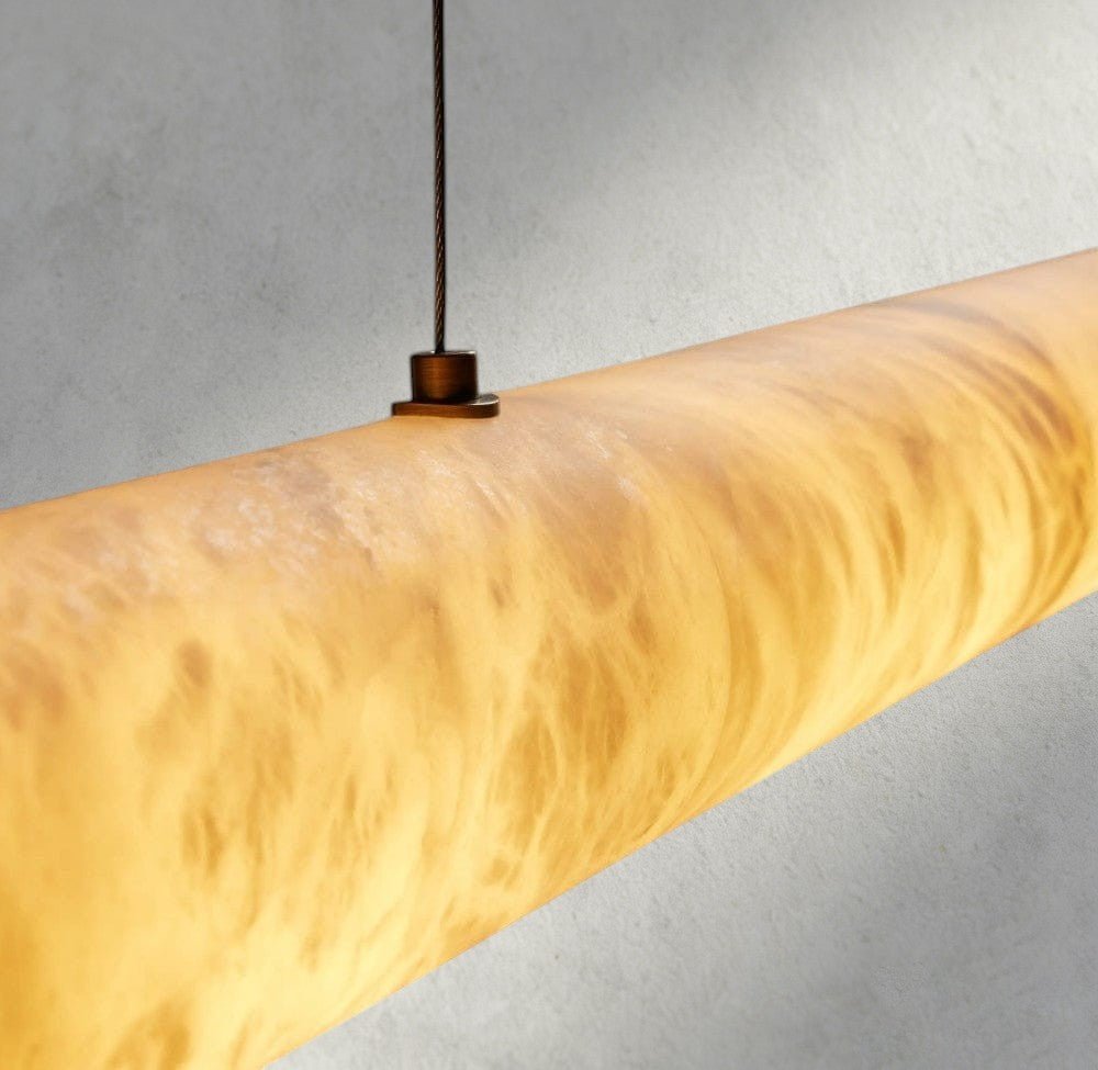 Halima Linear Alabaster Chandelier - cyranlamps