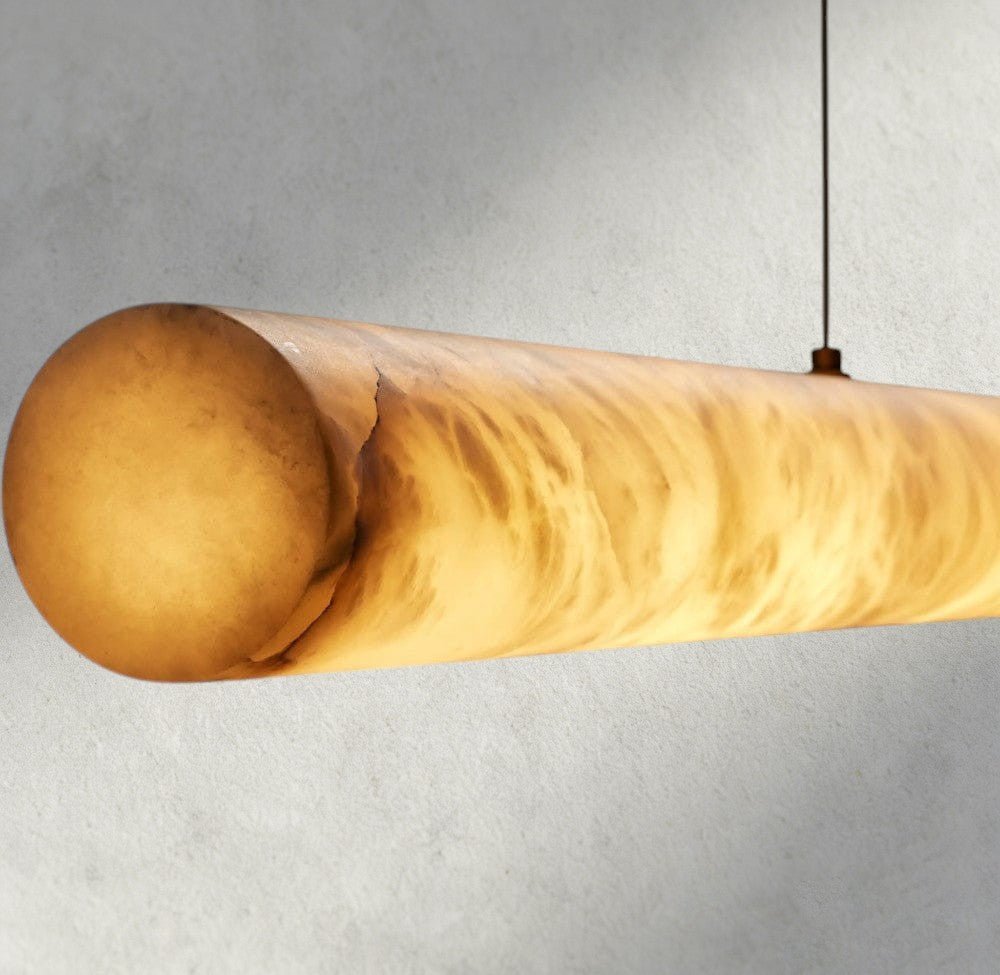 Halima Linear Alabaster Chandelier - cyranlamps