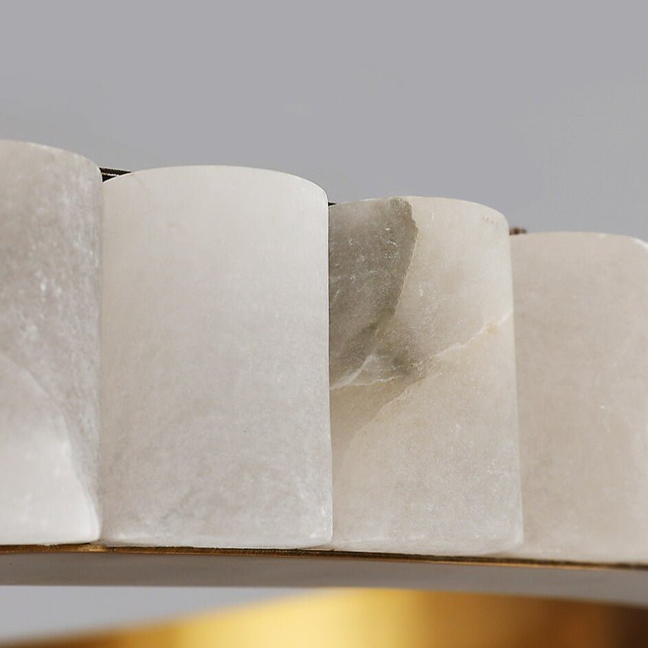 Hampton 2 - Tier Modern Marble Chandelier - cyranlamps