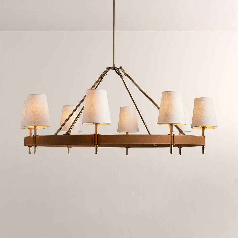 Haven Round Brass Chandelier - Cyran Lamps