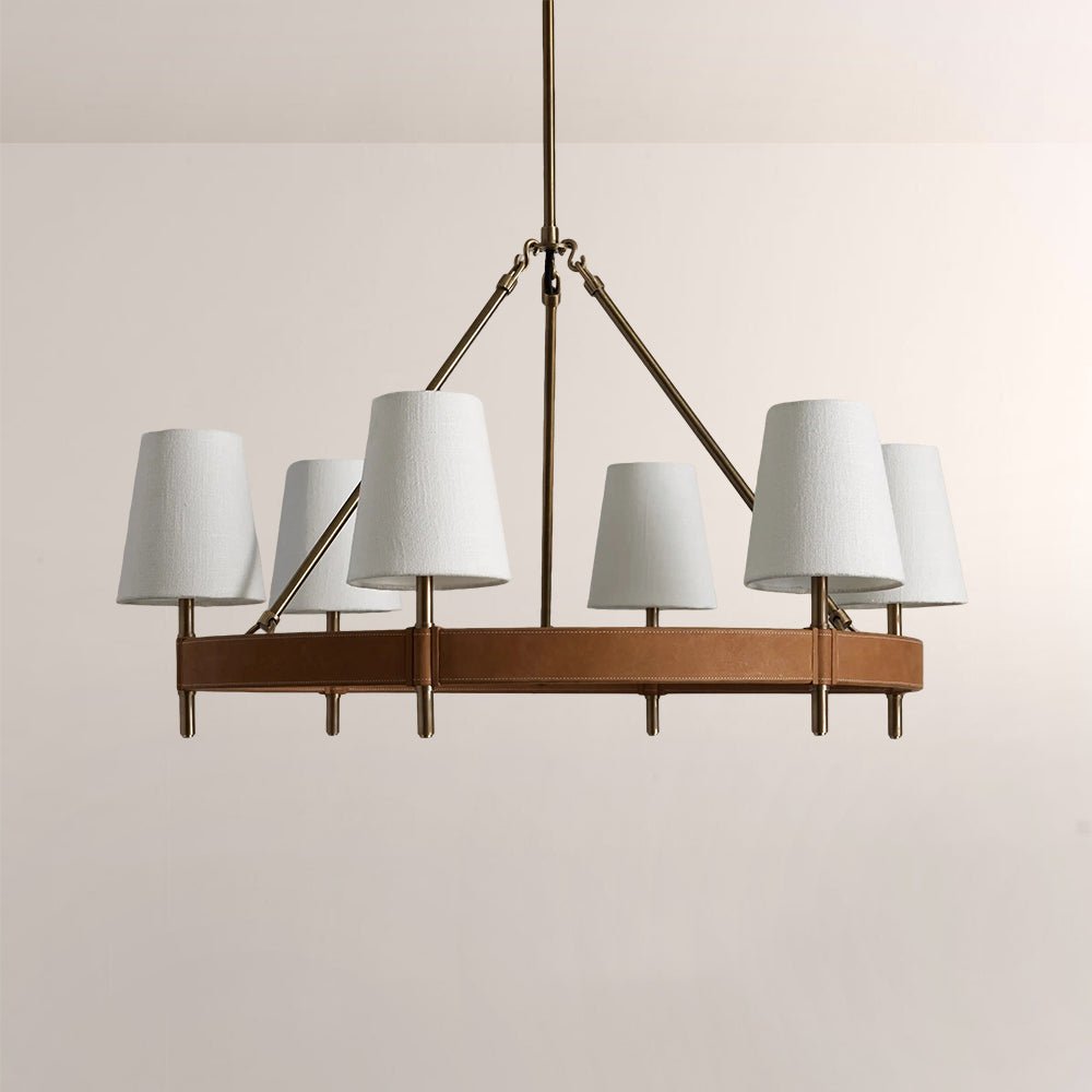 Haven Round Brass Chandelier - Cyran Lamps
