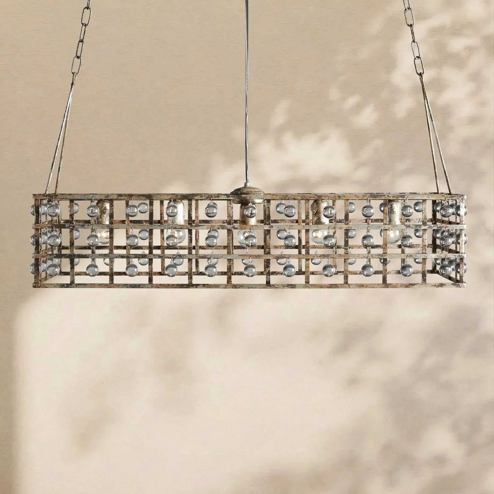 La Cage Rectangular Chandelier - cyranlamps